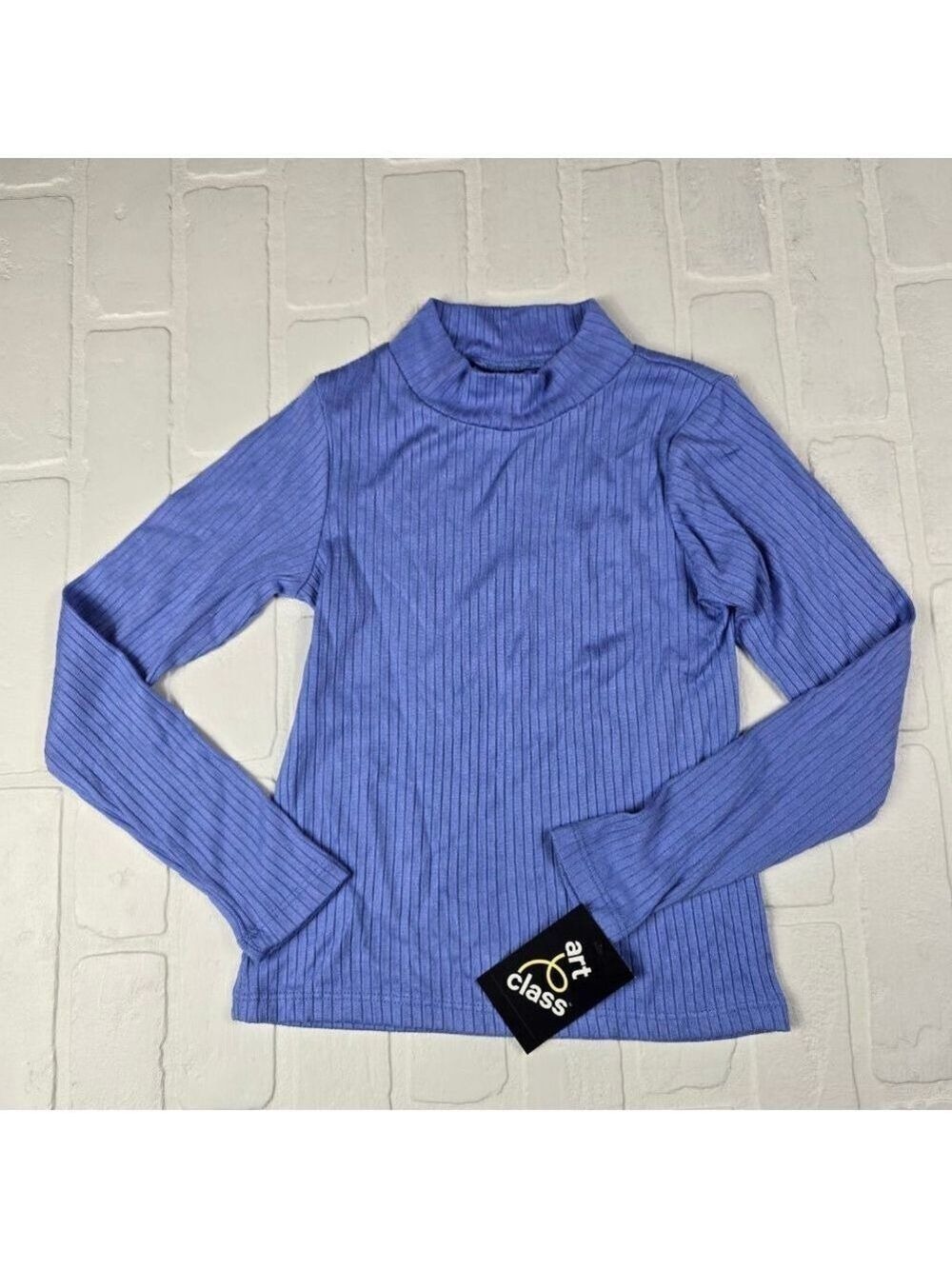 Art Class Ribbed Long Sleeve Top Girls Medium Size 8